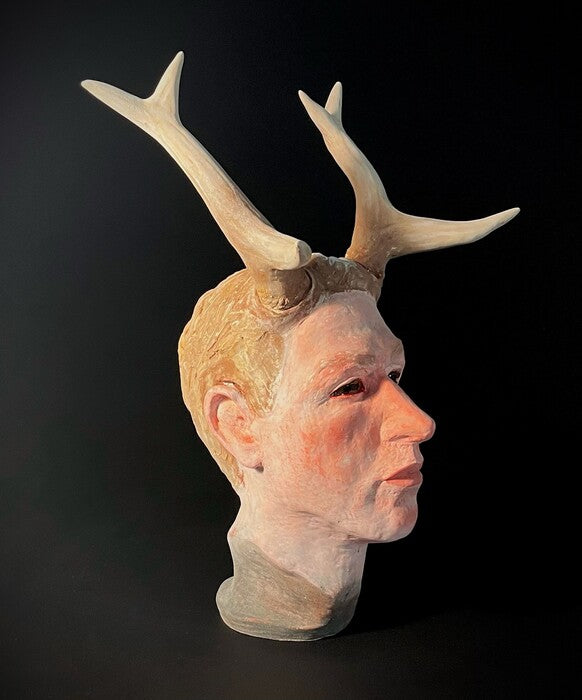 Euro-Mount Invasive, 2024, stoneware, 17 x 11 x 9 in. / 43.18 x 27.94 x 22.86 cm.