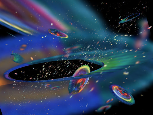 Cosmic Splendors, 2021, digitally modified original watercolors, 18 x 24 in. / 45.72 x 60.96 cm.