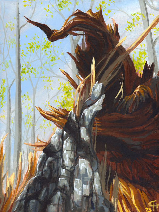 Fallen Tree, 2025, acrylic, 16 x 12 in. / 40.64 x 30.48 cm.