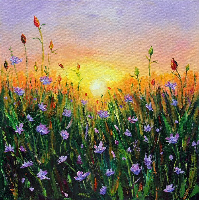 In the Waiting, 2025, palette knife oil on canvas, 12 x 12 in. / 30.48 x 30.48 cm.