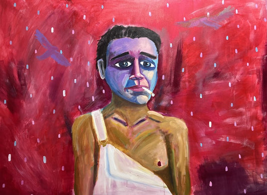 Self Portrait #2, 2025, acrylic, 36 x 48 in. / 91.44 x 121.92 cm.