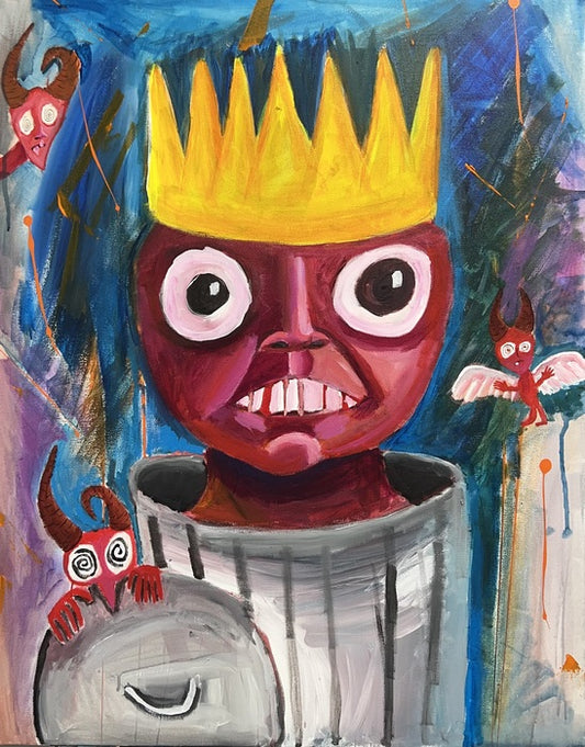 I Think Therefore I Am, 2025, acrylic on canvas, 30 x 24 in. / 76.2 x 60.96 cm.