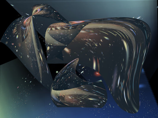 Cosmic Manifestations, 2022, digitally modified original watercolors, 18 x 24 in. / 45.72 x 60.96 cm.