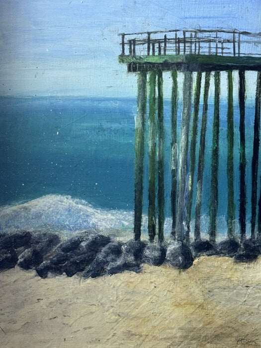 A Pier of Light, 2025, acrylic on stretched canvas, 20 x 16 in. / 50.8 x 40.64 cm.