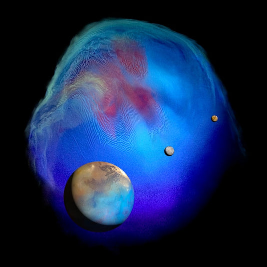 Jellyfish Nebula, 2023, mixed media, 12 x 12 in. / 30.48 x 30.48 cm.