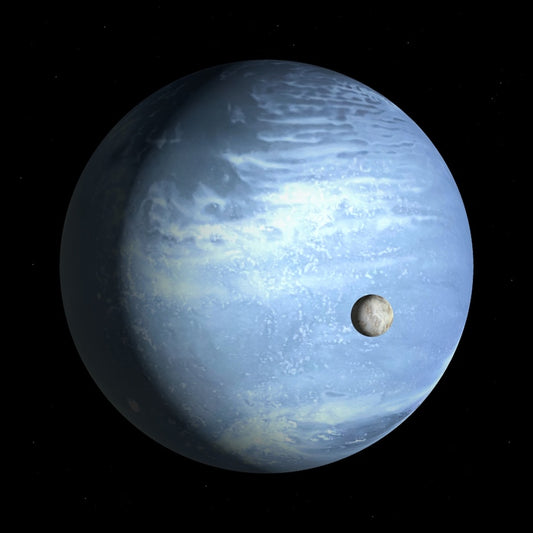 Neptune and Triton, 2022, mixed media, 12 x 12 in. / 30.48 x 30.48 cm.