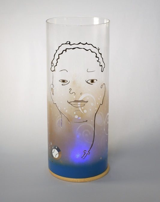 Jaxson Rand 01, 2025, glass art lamp, 10 x 4 x 4 in. / 25.4 x 10.16 x 10.16 cm.