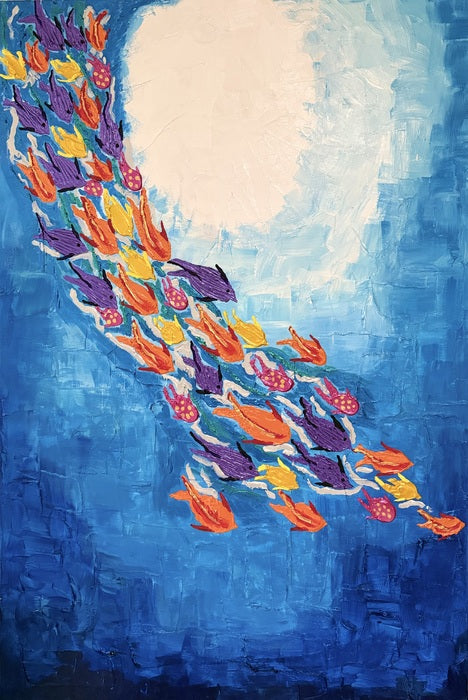 Splash of Life, 2025, acrylic painting, 36 x 24 in. / 91.44 x 60.96 cm.