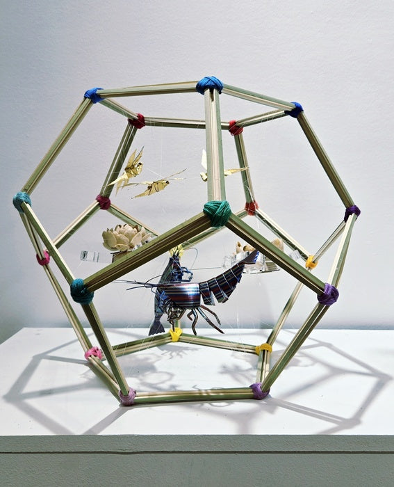 Memory Captor, 2025, mixed media, 12 x 12 in. / 30.48 x 30.48 cm.