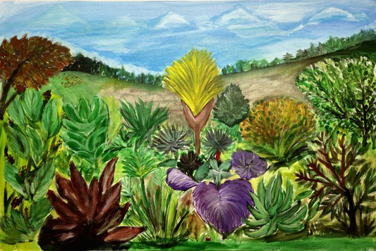 Green Blossom, 2025, canvas, 30 x 40 in. / 76.2 x 101.6 cm.