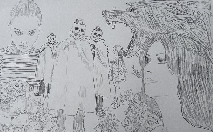 Untitled 4, 2022, pencil on paper, 12 x 18 in. / 30.48 x 45.72 cm.