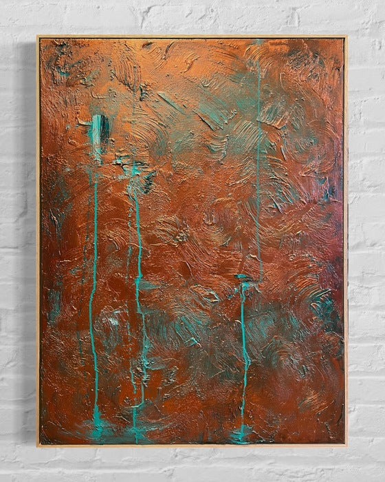 Oxidized, 2025, acrylic on canvas, 40 x 30 in. / 101.6 x 76.2 cm.