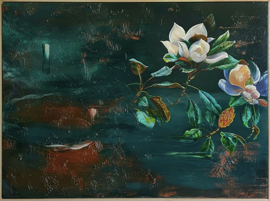 Magnolia, 2024, acrylic on canvas, 48 x 36 in. / 121.92 x 91.44 cm.