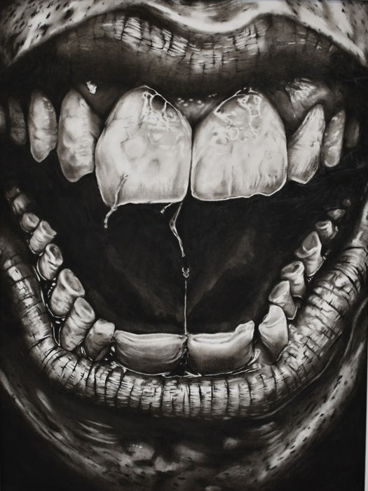 Inner Strength, 2024, charcoal, 18 x 24 in. / 45.72 x 60.96 cm.