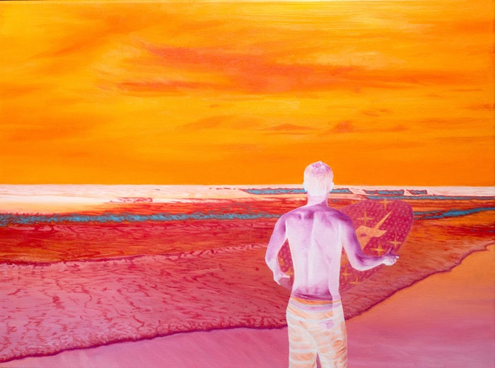 Boarder 1, 2023, oil paint, 18 x 24 in. / 45.72 x 60.96 cm.