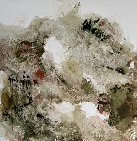 Mycelium, 2025, acrylic and ink on canvas, 48 x 48 in. / 121.92 x 121.92 cm.