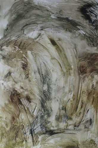 Cracks in the Pavement, 2024, mixed media, 36 x 24 in. / 91.44 x 60.96 cm.