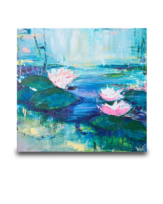 Water Lilies #1, 2023, acrylic paint, 20 x 20 in. / 50.8 x 50.8 cm.