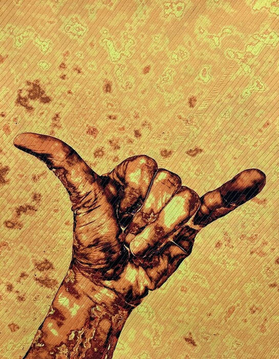 Rock It, 2025, art quilt, 38 x 27 in. / 96.52 x 68.58 cm.