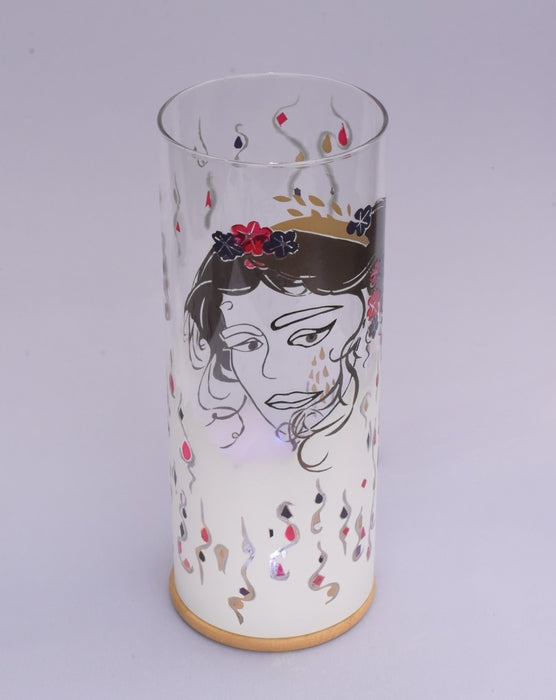 Hecate, 2025, glass lamp, 10 x 4 x 4 in. / 25.4 x 10.16 x 10.16 cm.