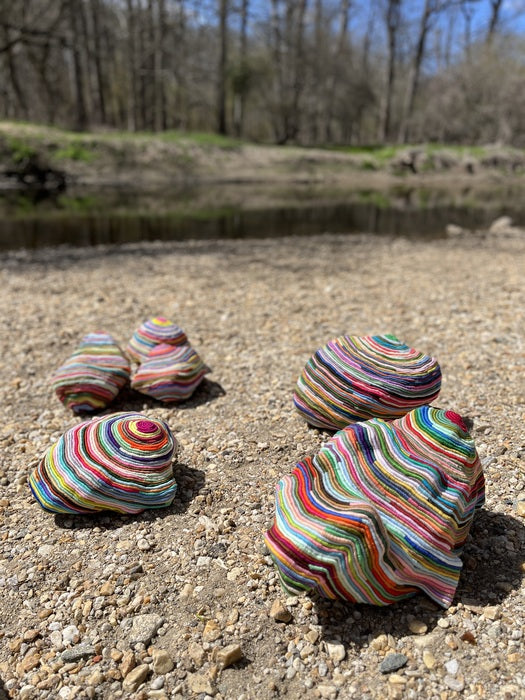 Color Rocks, 2022, mixed media, 10 x 6 x 6 in. / 25.4 x 15.24 x 15.24 cm.