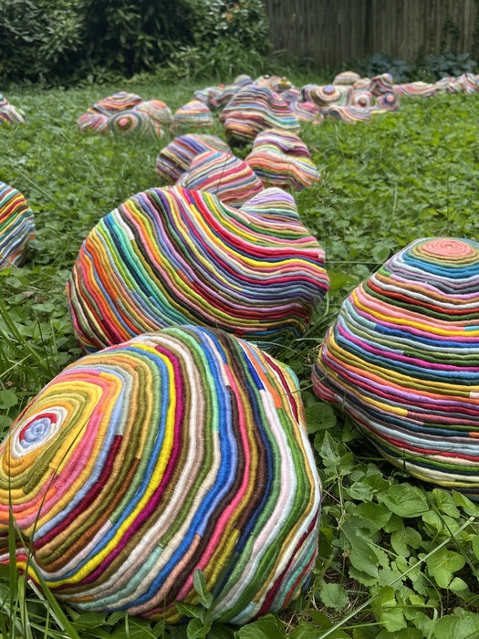 Color Rocks, 2022, mixed media, 10 x 6 x 6 in. / 25.4 x 15.24 x 15.24 cm.