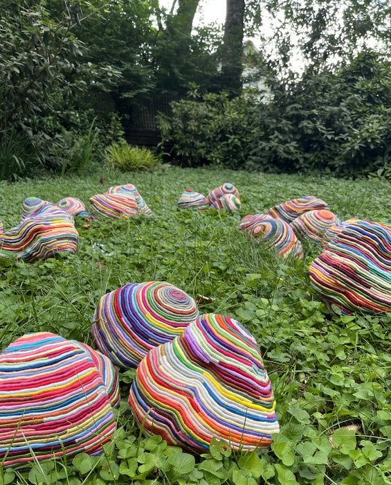Color Rocks, 2022, mixed media, 10 x 6 x 6 in. / 25.4 x 15.24 x 15.24 cm.