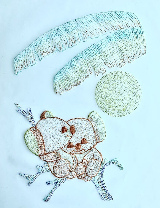 Romantics Bears Under the Moon, 2014, mixed media, 29 x 21 cm. / 11.4 x 8.2 in.