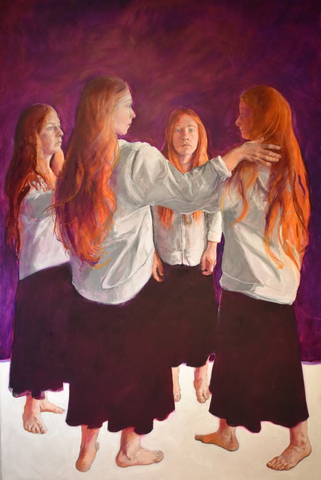The Visit, 2025, oil on canvas, 72 x 48 in. / 182.88 x 121.92 cm.