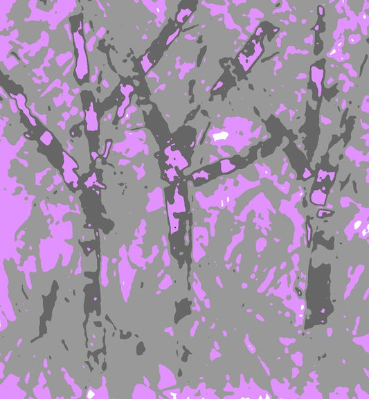 Notan: Thicket in Violet, 2025, mixed media, 20 x 16 in. / 50.8 x 40.64 cm.