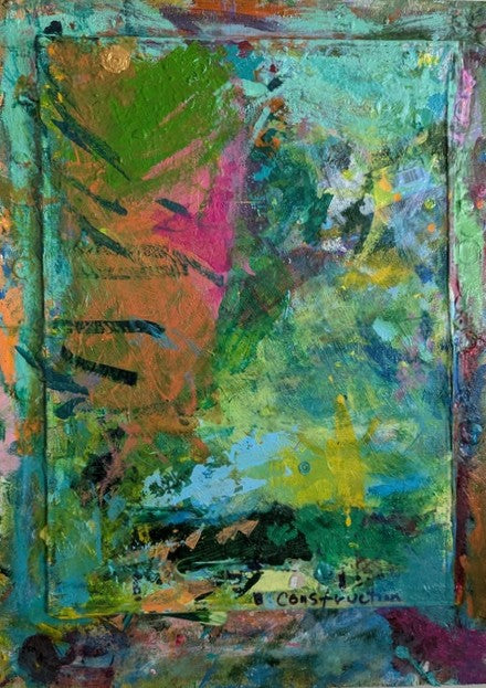 Construction, 2025, acrylic, 30 x 24 in. / 76.2 x 60.96 cm.