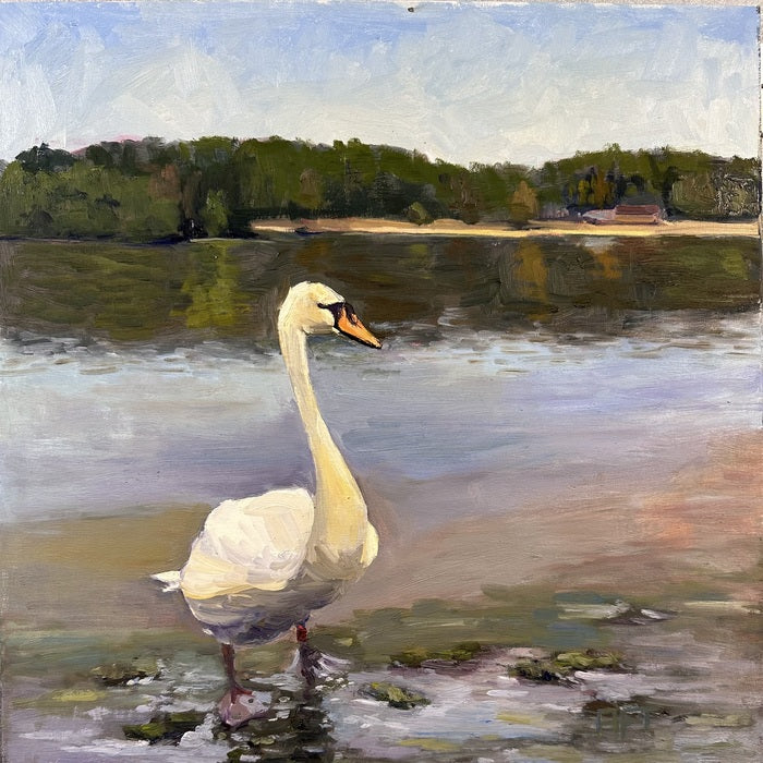 International Visitor, 2025, oil, 16 x 16 in. / 40.64 x 40.64 cm.