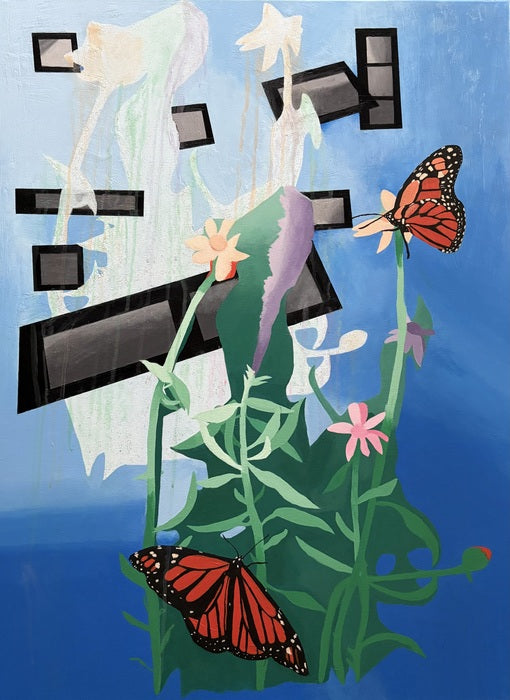 Interrupting the Flower Dance, 2025, acrylic, 40 x 30 in. / 101.6 x 76.2 cm.