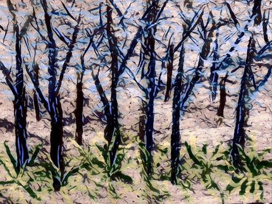 Marshland Breath, 2025, mixed media, 16 x 20 in. / 40.64 x 50.8 cm.