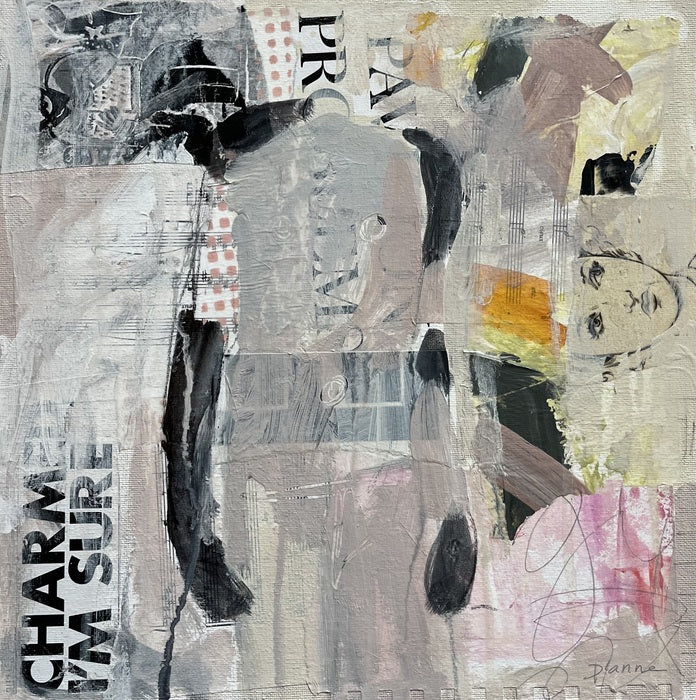 Transparent, 2025, mixed media, 12 x 12 in. / 30.48 x 30.48 cm.