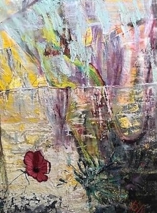 Sunset on Wilmington Island, 2021, oil and mixed media on canvas, 70 x 48 in. / 177.8 x 121.92 cm.