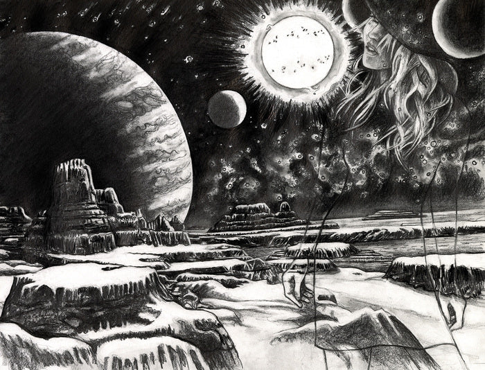 Hypnotized - Seems Like a Dream, 2025, graphite pencil on paper, 16 x 20 in. / 40.64 x 50.8 cm.