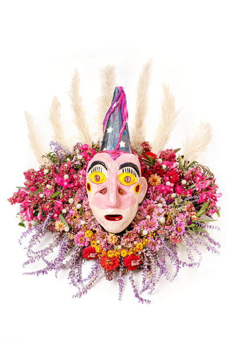 Clown Mask Bouquet, 2025, photography, 20 x 30 in. / 50.8 x 76.2 cm.