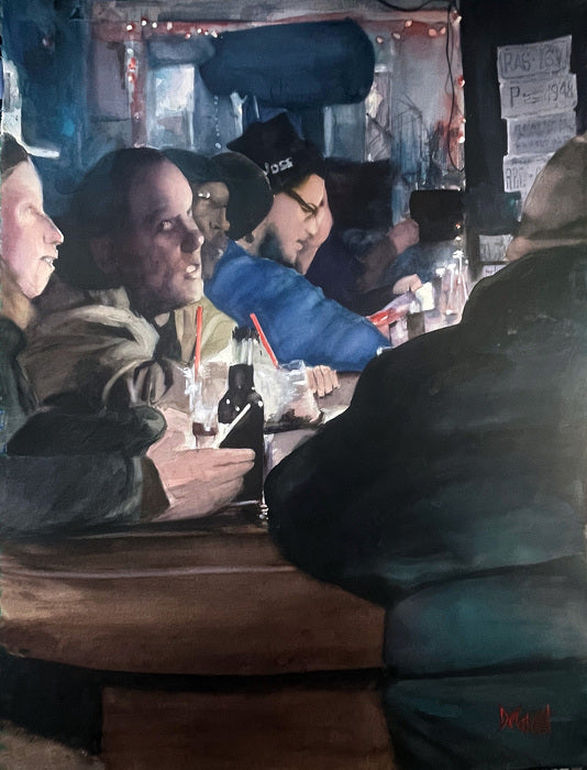 Tavern Politics, 2025, watercolor, 30 x 21 in. / 76.2 x 53.34 cm.