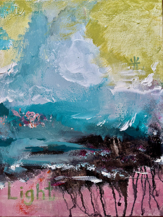 Light, 2025, mixed media, 14 x 11 in. / 35.56 x 27.94 cm.