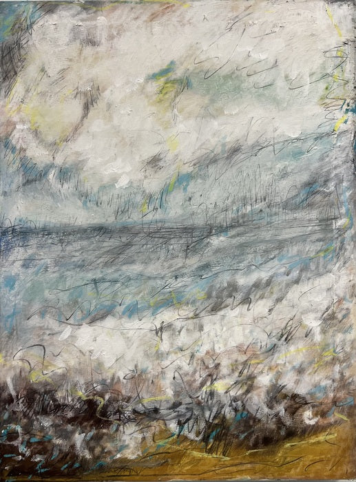 Imagined Ocean, 2025, mixed media on canvas, 20 x 16 in. / 50.8 x 40.64 cm.