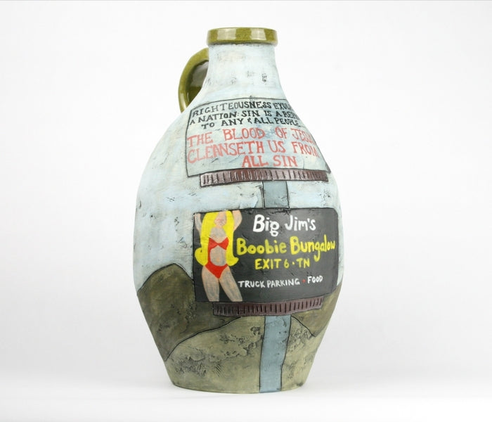 Big Jim vs. The Church: Elkton, TN, 2025, porcelain, 13 x 9 x 9 in. / 33.02 x 22.86 x 22.86 cm.