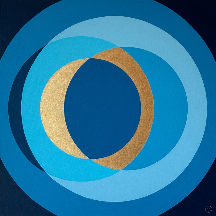 Mediterranean Sea, 2024, acrylic painting, 60 x 60 cm. / 23.62 x 23.62 in.