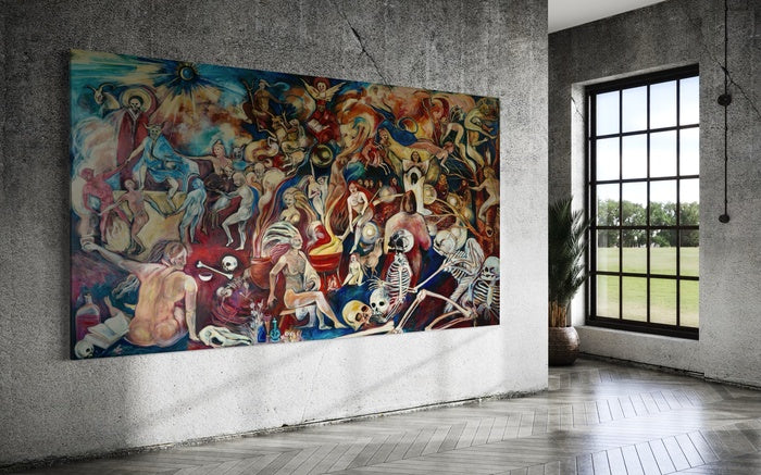 Sabbath, 2024, oil on canvas, 4 x 9 ft. / 48 x 108 in.