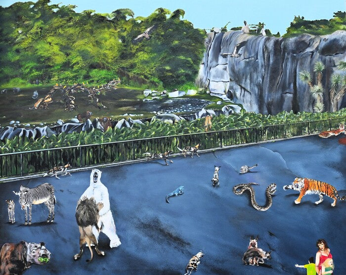 Chaos at the Garden, 2010, oil on canvas, 48 x 60 in. / 121.92 x 152.4 cm.