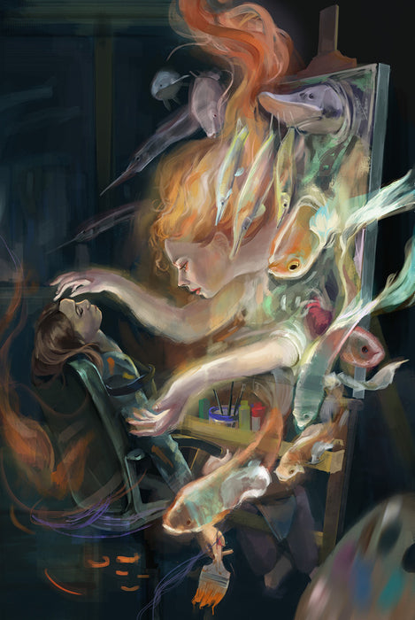 Out of the Canvas, 2022, digital media, 12 x 8 in. / 30.48 x 20.32 cm.