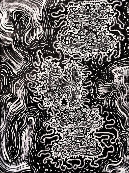 Meleomorphosis, 2026, acrylic on canvas, 16 x 12 in. / 40.64 x 30.48 cm.