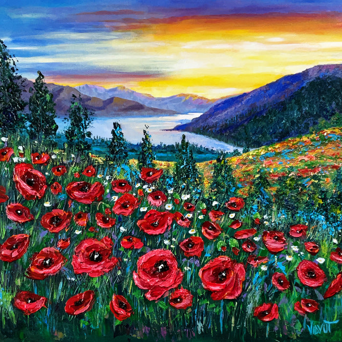 The Painted Valley, 2024, acrylic, 24 x 24 in. / 60.96 x 60.96 cm.
