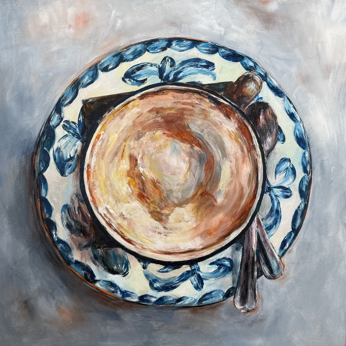 Coffee Stains, 2026, acrylic on canvas, 24 x 24 in. / 60.96 x 60.96 cm.
