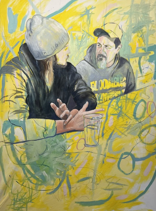 The Philosophy Club, 2025, oil on canvas, 64 x 49 in. / 162.56 x 124.46 cm.